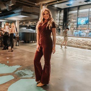 Free People Corduroy Bellbottom Jumpsuit